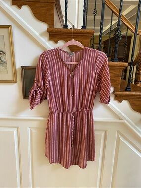 J FOR JUSTIFY Striped Mini Dress